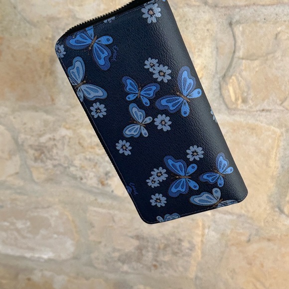 Coach butterfly court medium backpack blue+wallet set NWT authentic - Picture 16 of 16